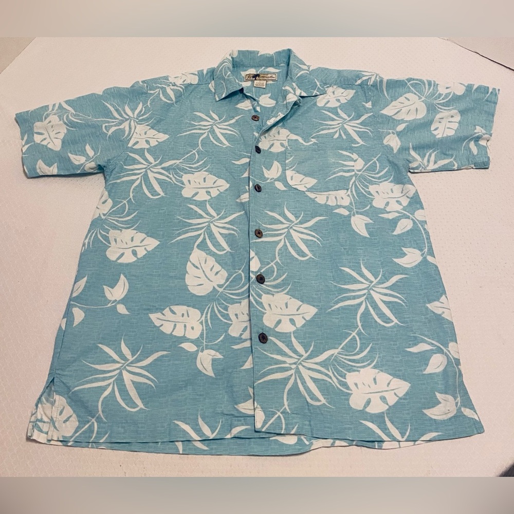 Joe Marlin Hawaiian Print Shirt, size L